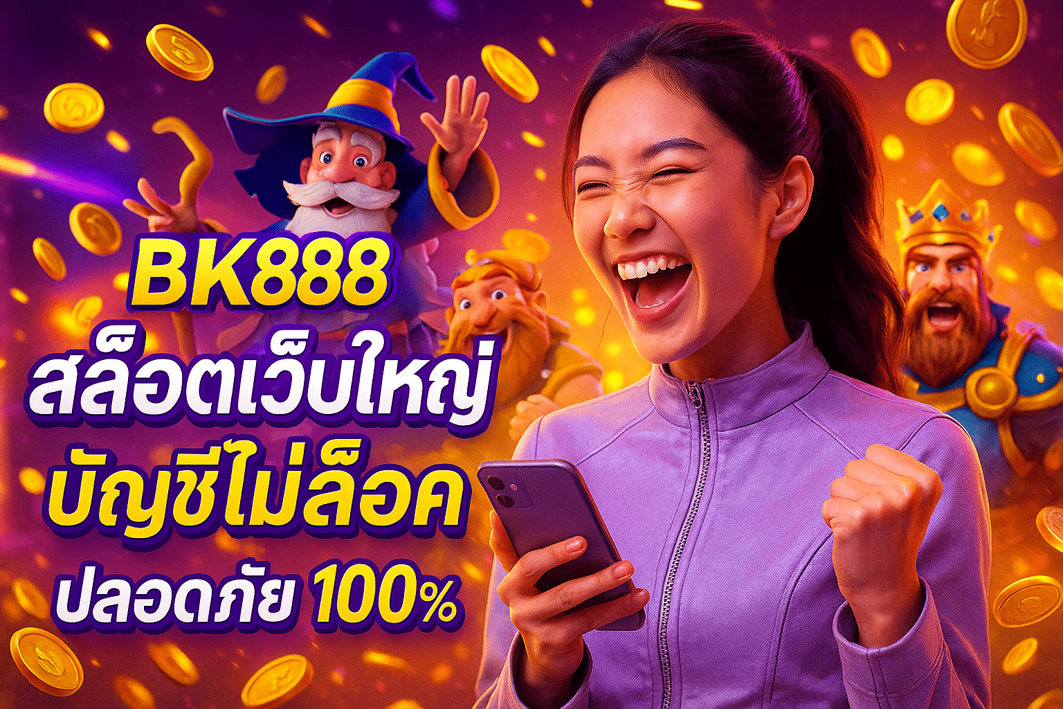 BK888 สล็อตเว็บใหญ่ บัญชีไม่ล็อค ปลอดภัย 100%